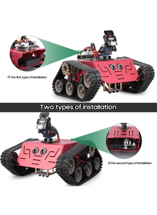 إليجو طقم دبابة روبوت ELEGOO Conqueror مع UNO R3 لـ Arduino Robotics للأطفال من سن 8 إلى 12 عامًا، من 12 إلى 16 عامًا، أطقم علوم STEM، روبوتات البرمجة، ألعاب للأولاد والبنات والمراهقين من سن 8 سنوات فما فوق، مشروع بناء الدوائر الهندسية - Image 5