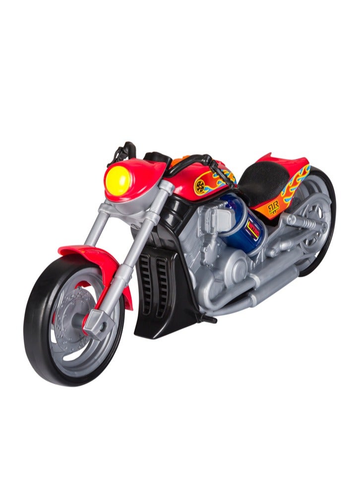 Nikko Road Ripper Push-Powered Motorcycle Nitro Burnout Chopper with Lights and Sound, Assorted 1 Piece (Style & Color May Vary) | Toy Vehicle | Gift for Kids and Adults - Image 1
