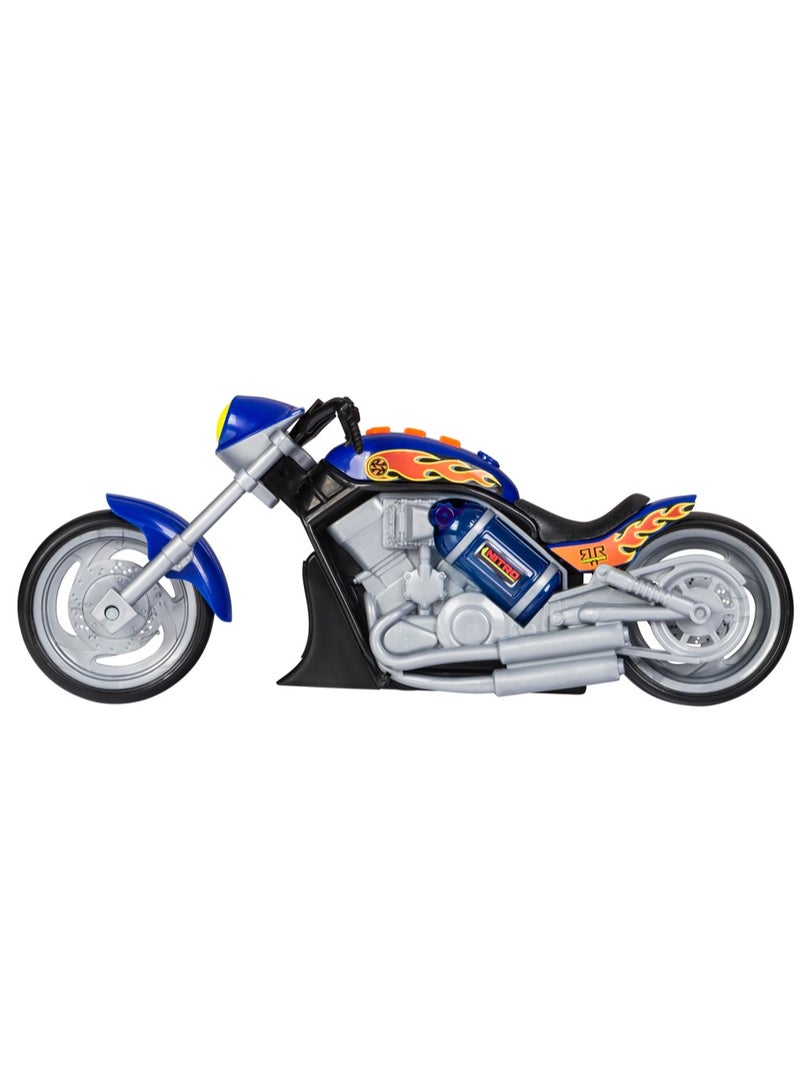 Nikko Road Ripper Push-Powered Motorcycle Nitro Burnout Chopper with Lights and Sound, Assorted 1 Piece (Style & Color May Vary) | Toy Vehicle | Gift for Kids and Adults - Image 4