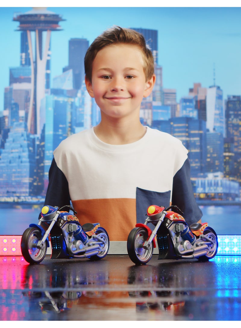 Nikko Road Ripper Push-Powered Motorcycle Nitro Burnout Chopper with Lights and Sound, Assorted 1 Piece (Style & Color May Vary) | Toy Vehicle | Gift for Kids and Adults - Image 2