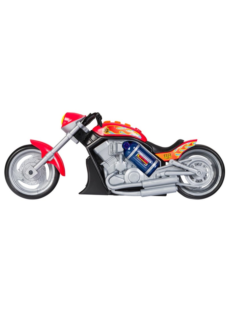 Nikko Road Ripper Push-Powered Motorcycle Nitro Burnout Chopper with Lights and Sound, Assorted 1 Piece (Style & Color May Vary) | Toy Vehicle | Gift for Kids and Adults - Image 5
