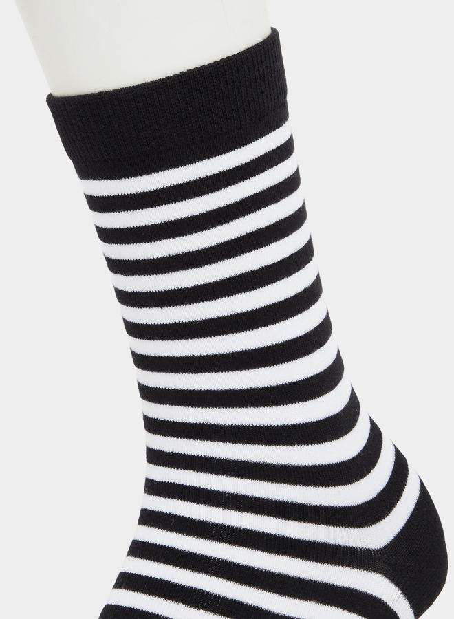 Styli Pack of 2 - Striped Crew Socks - Image 5