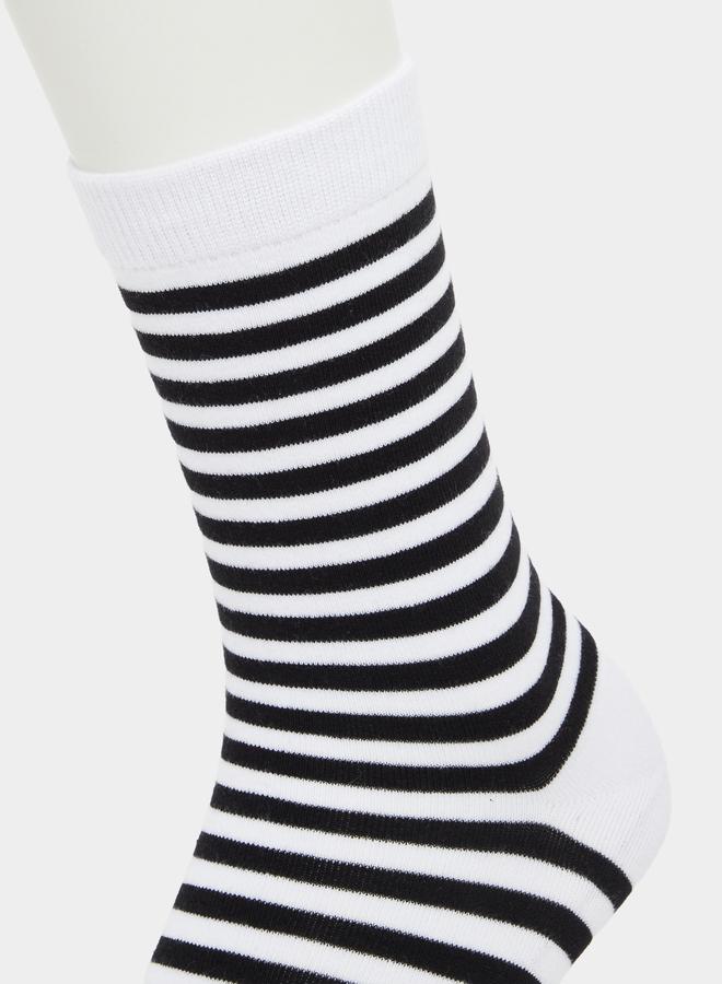 Styli Pack of 2 - Striped Crew Socks - Image 3