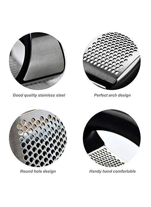 Gopinath Autolink Gopinath Autolink MultiFunction Manual Garlic Presser Curved Garlic Grinding Slicer Chopper Stainless Steel Garlic Presses Cooking Gadgets Tool  - Image 5