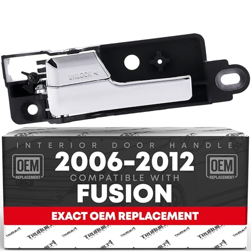 T1A Interior Rear Driver Door Handle Replacement Compatible with 20062012 Ford Fusion 0611 Mercury Milan 0612 Lincoln MKZ All Chrome Plastic OEM 6E5Z5422601B BE5Z5422601A 81704 - Image 1