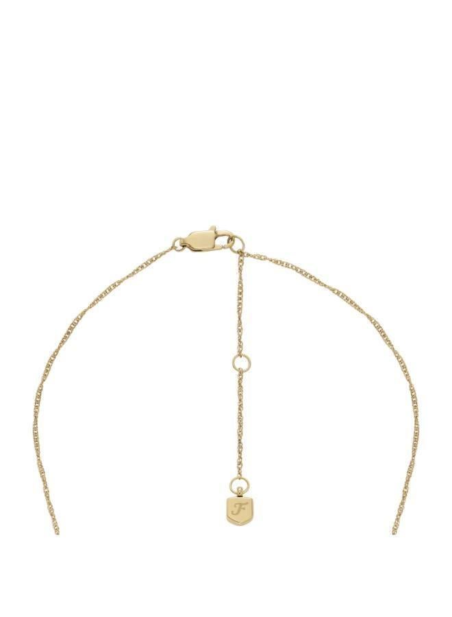 FOSSIL Evil Eye Gold-Tone Stainless Steel Pendant Necklace - Image 3