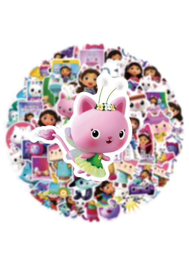 50-Piece Gabby's Dollhouse Stickers,Waterproof Unrepeated Cartoon Stickers for Laptop,Skateboard, Water Bottles,Computer,Phone,Guitar, Stickers for Kids Teens Adult  - Image 5