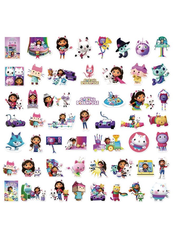 50-Piece Gabby's Dollhouse Stickers,Waterproof Unrepeated Cartoon Stickers for Laptop,Skateboard, Water Bottles,Computer,Phone,Guitar, Stickers for Kids Teens Adult  - Image 3