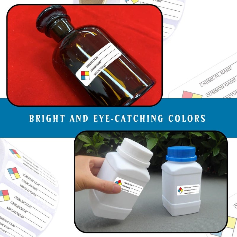 Well Tile SDS Stickers/MSDS Stickers for Chemical Safty Data 1 X 3 Inches - Chemical Identifying and Labeling Sticker Decals - 250 HIMG Write-in Labels - Image 4