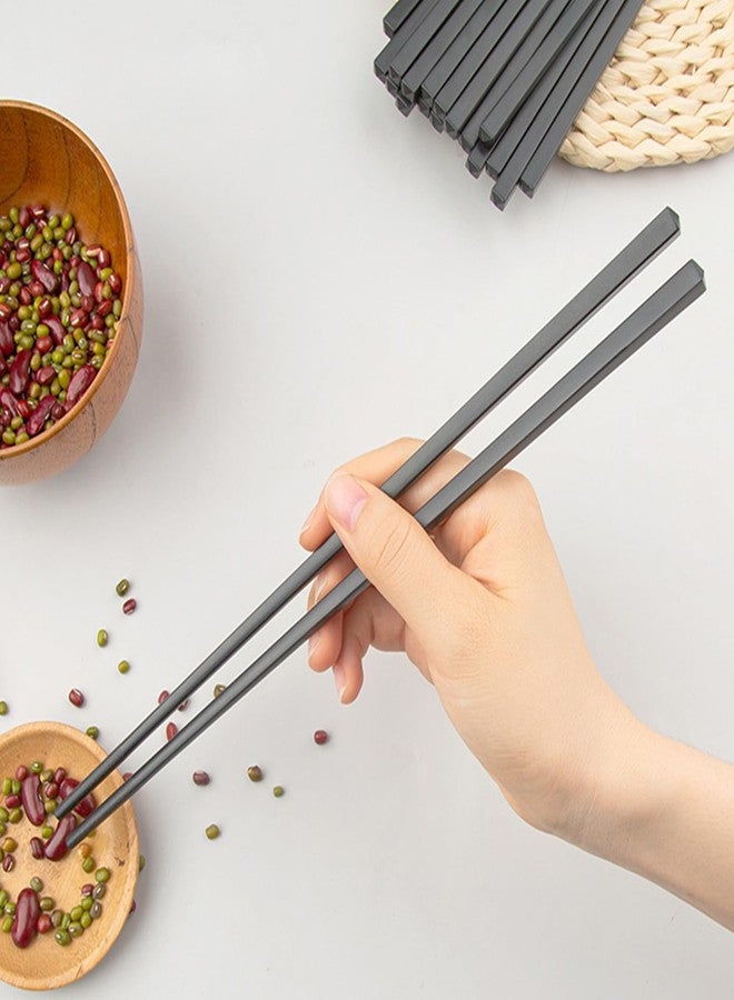 PYBBO 11.8Inches (30cm)Cooking Extended Chopsticks Reusable, 2 Pairs Fiberglass Chop Sticks for Kitchen Noodles Frying Hotpot, Japanese Chinese Extra Long Anti-Slip Chopsticks Dishwasher Safe, Black - Image 4
