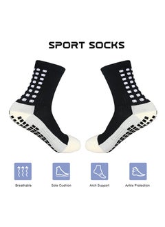 ShebSheb 3 Pairs  Football Anti Slip Socks Gel Socks For Men non slip Soccer socks For Football Basketball Yoga  - Image 2