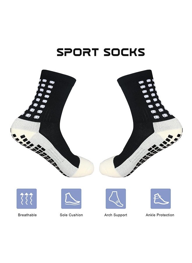 ShebSheb 3 Pairs  Football Anti Slip Socks Gel Socks For Men non slip Soccer socks For Football Basketball Yoga  - Image 2