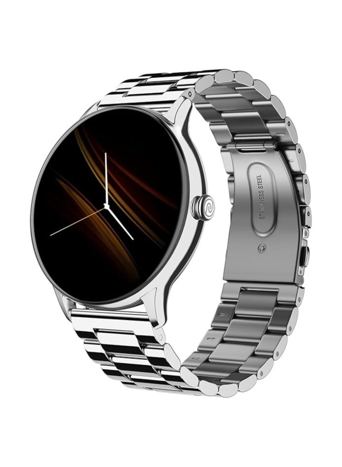 Noise Twist Go Round dial Smartwatch with BT Calling, 1.39" Display, Metal Build, 100+ Watch Faces, IP68, Sleep Tracking, 100+ Sports Modes, 24/7 Heart Rate Monitoring (Elite Silver) - Image 1