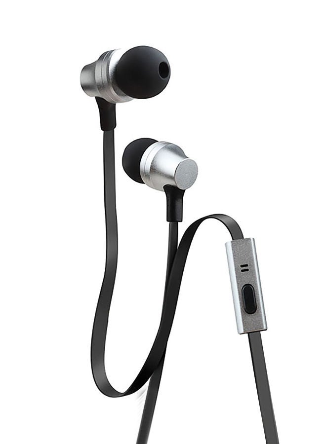 NIBEMINENT Stereo In-Ear Headset With Microphone Silver/Black