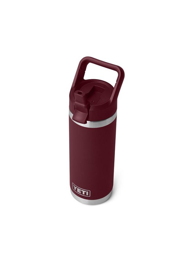 YETI YETI Rambler 18 oz Bottle, Vacuum Insulated, Stainless Steel with Color Matching Straw Cap, Wild Vine Red  - Image 1