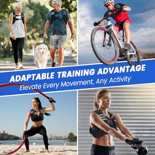 KUKZO Weighted Vest Woman,16 Lb Unisex Reflective Strength Training Weight Vest For Running, Jogging, Cardio & Workouts - Image 5