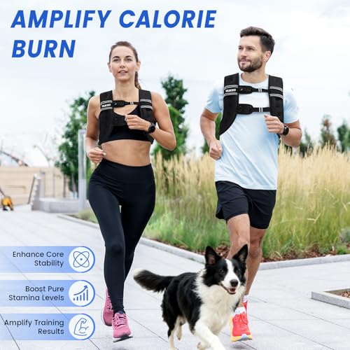 KUKZO Weighted Vest Woman,16 Lb Unisex Reflective Strength Training Weight Vest For Running, Jogging, Cardio & Workouts - Image 4