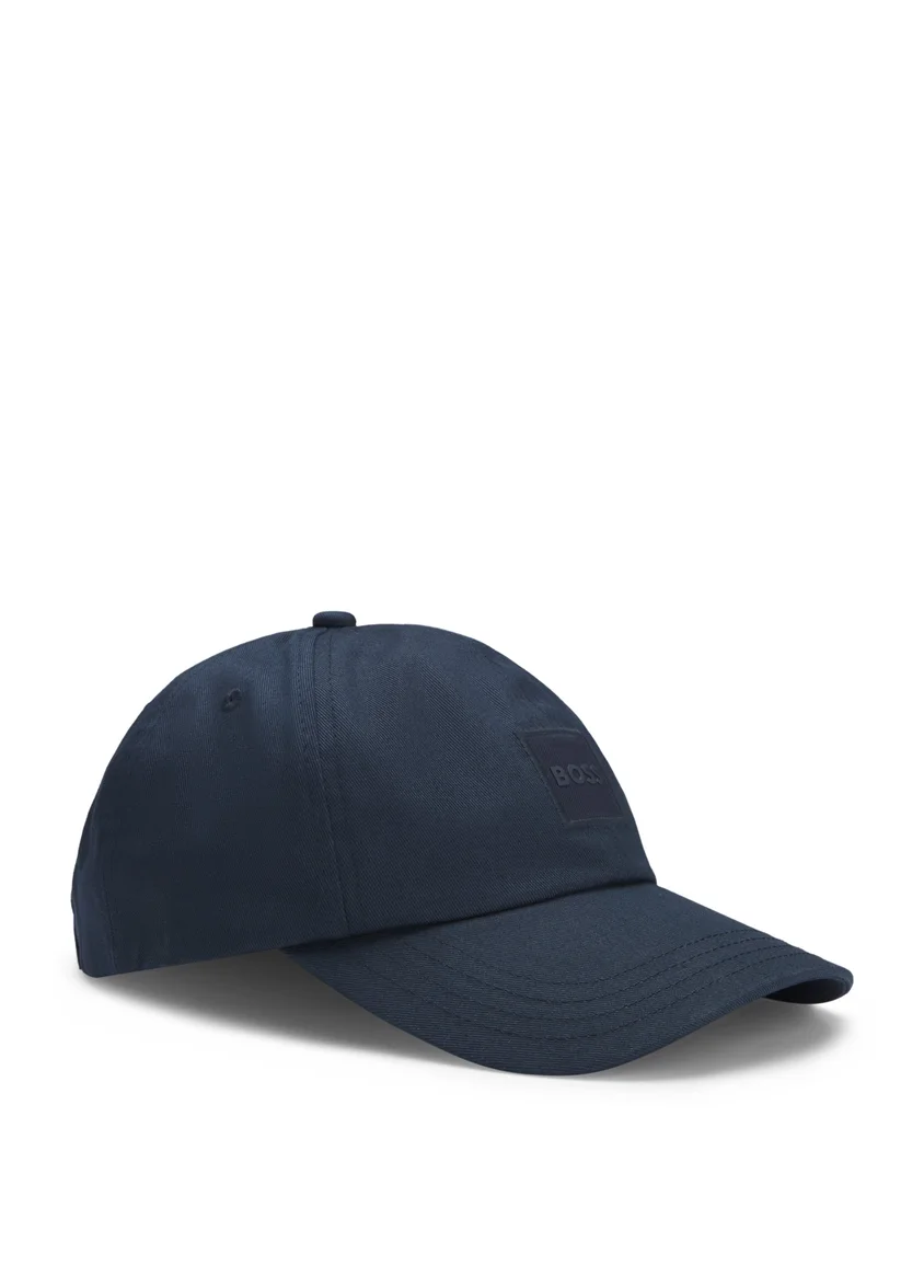 BOSS Cotton-twill cap with woven logo patch