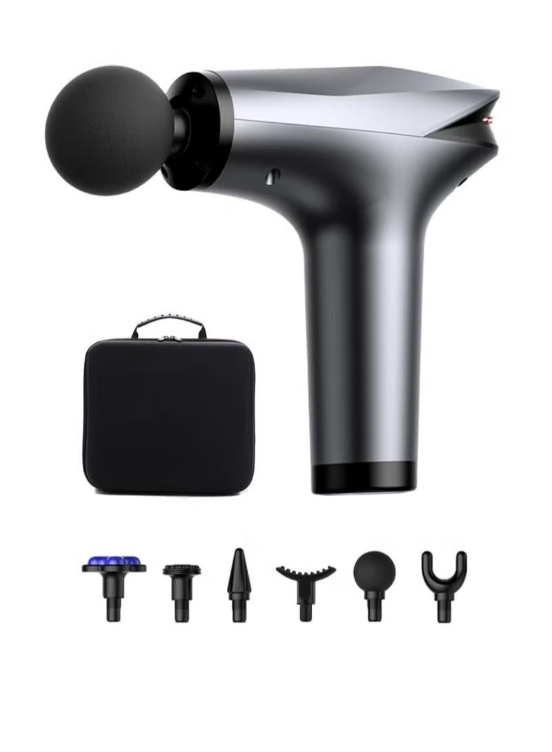 JWSISSIE Massager Set, Professional Deep Percussion Massager  Ultra Quiet Handheld Deep Tissue Muscle Massager with 8 Speeds and 6 Massage Heads  - Image 1
