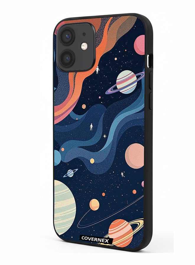Covernex Apple iPhone 12 Protective Case Cover Printed Featuring Seep Space and Planet Art - Image 1