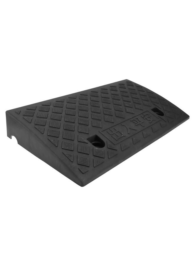 Curb Ramps Portable Lightweight Curb Ramp w/Slots, Heavy Duty Plastic Threshold Ramp Set for Driveway Loading Dock Motorcycle Wheelchair Mobility 6000 LBS 19.7"Lx10.6"Wx5.1"H (Black) - Image 1