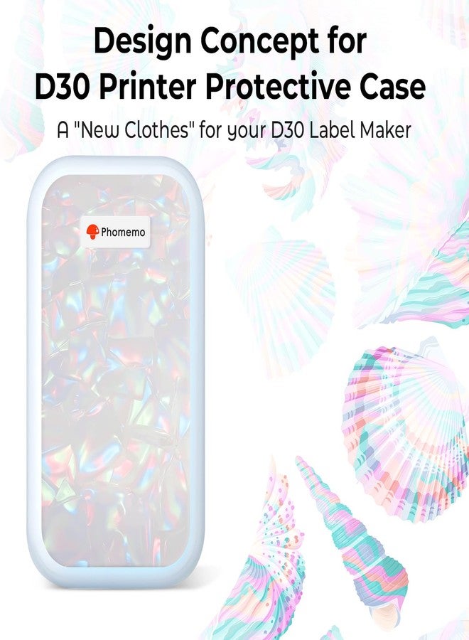 Phomemo D30 Label Maker Case - Iridescent Silicone Cover, Shockproof & Anti-Scratch, Soft Grip, Protective & Decorative Shell for D30 Mini Bluetooth Label Printer (Case Only) - Image 3
