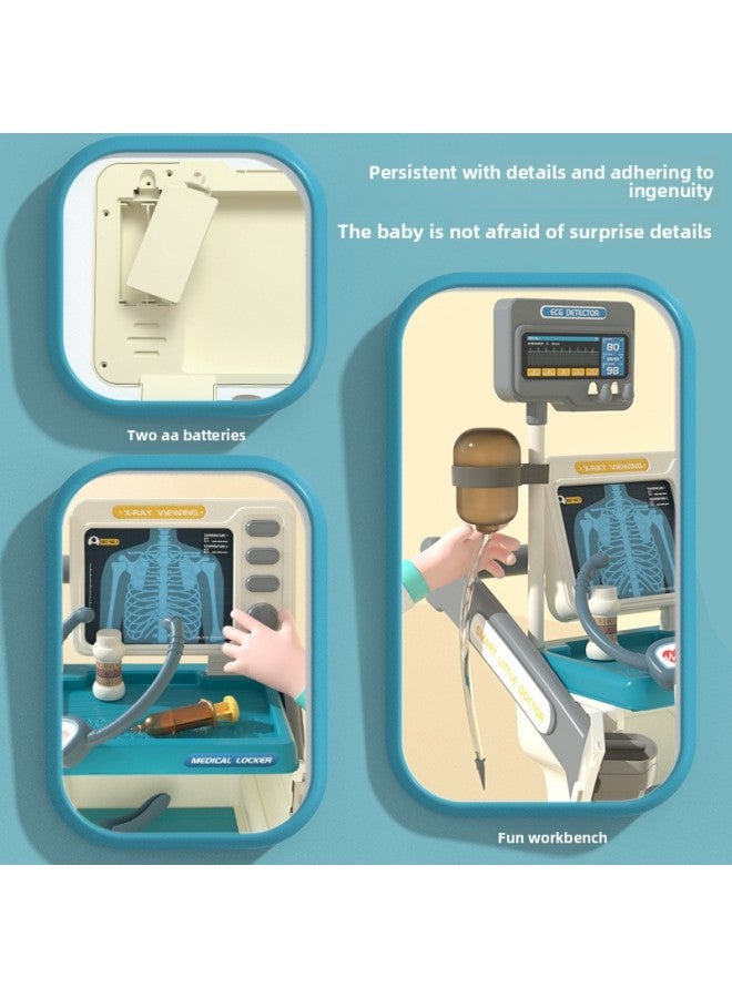 Children's Doctor Play Toy Set Boys And Girls Educational Medical Clinic Play House Stethoscope Injection Tool-Color:(Powder) Medical Cart 【E-Commerce No Color Box】】 - Image 5