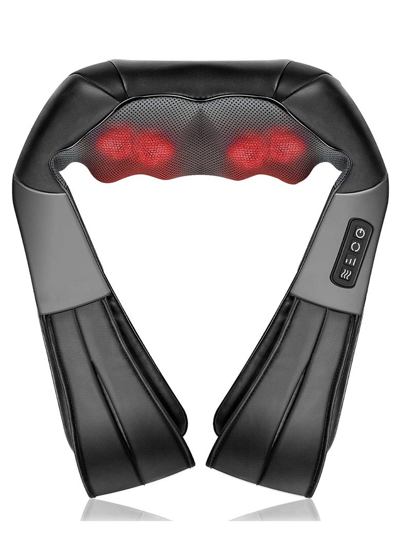 Loquat Neck and Back Massager with Soothing Heat Electric Deep Tissue 3D Kneading Massage Pillow for Shoulder Leg Body Muscle Pain Relief Home Office and Car Use - Image 1