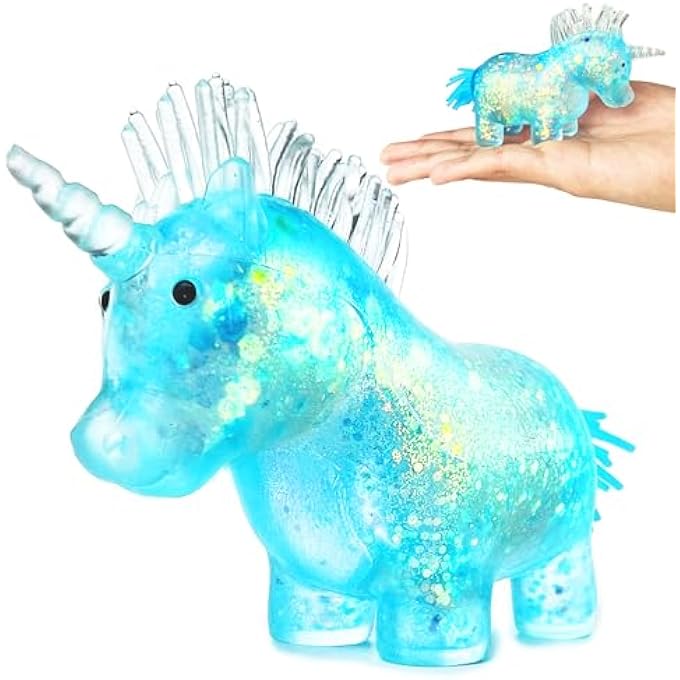 ZTATU Unicorn Squishy Fidget Toys for Kids, Sugar Squeeze Ball Sensory Toys for Autistic Children, Squeeze Stress Toys with Dreamy Rainbow Color, Party Favor Stress Relief Gifts Easter Basket Stuffers - Image 1