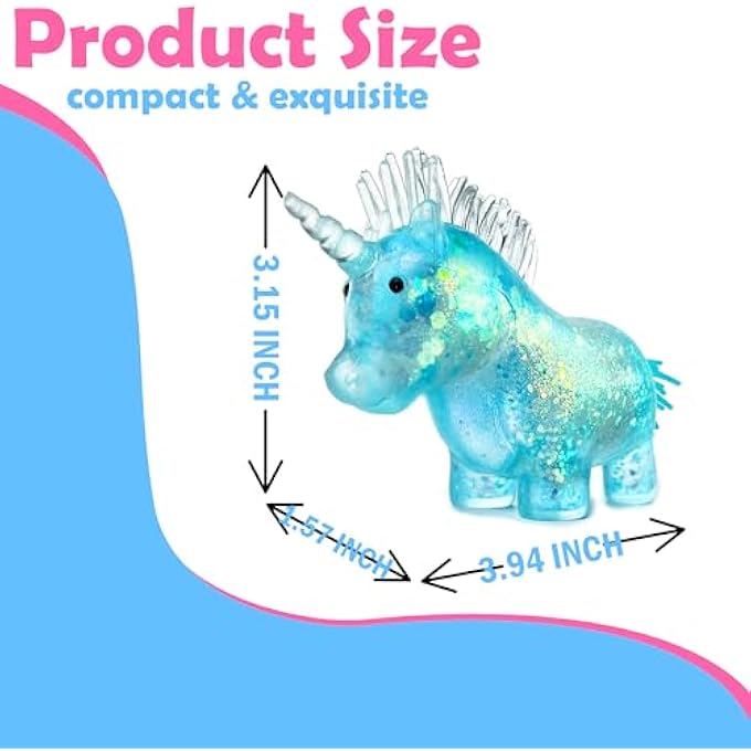 ZTATU Unicorn Squishy Fidget Toys for Kids, Sugar Squeeze Ball Sensory Toys for Autistic Children, Squeeze Stress Toys with Dreamy Rainbow Color, Party Favor Stress Relief Gifts Easter Basket Stuffers - Image 3