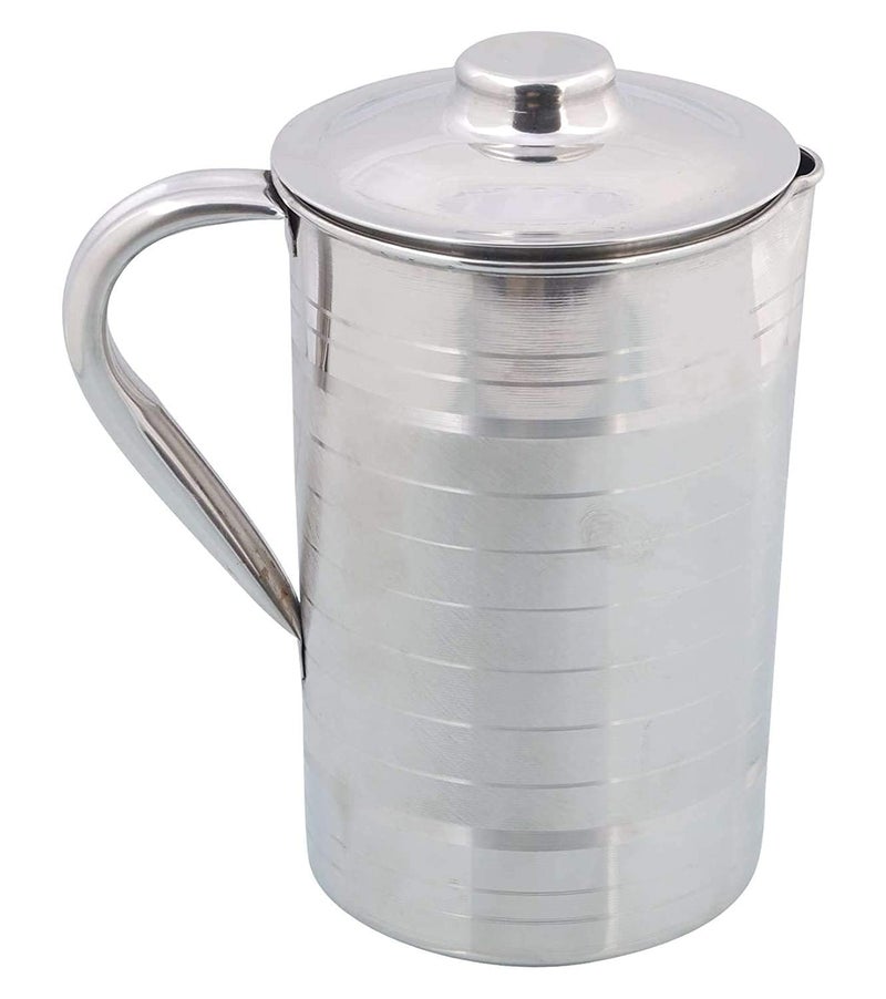 RJ kitchenware Store Stainless Steel Water Jug Pitcher, 2 liters Water Jug Simple Design and with Lid Look Perfect on Dinning Table Jug Water Jug Simple Design with Lid, 2000ml - Image 5