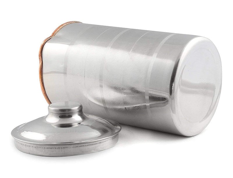 RJ kitchenware Store Stainless Steel Water Jug Pitcher, 2 liters Water Jug Simple Design and with Lid Look Perfect on Dinning Table Jug Water Jug Simple Design with Lid, 2000ml - Image 4