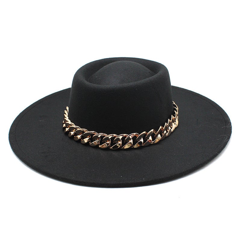 Fedora  High Quality  Women British  Rolled Brim Men Jazz Felt Hat LMN186 - Image 1