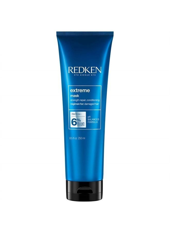 REDKEN - Redken Extreme Mask | Hair Mask for Damaged, Brittle Hair | Fortifies & Strengthens Distressed Hair | 8.5 Fl. Oz. (Pack of 1) - Image 1