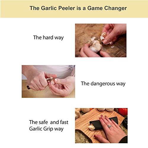 Maxracy 2 Set Silicone Garlic Peeler Easy Roller Tube Useful Garlic Odorfree Kitchen Tool (Black,Clear) - Image 2