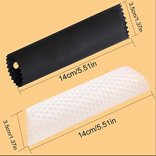 Maxracy 2 Set Silicone Garlic Peeler Easy Roller Tube Useful Garlic Odorfree Kitchen Tool (Black,Clear) - Image 5