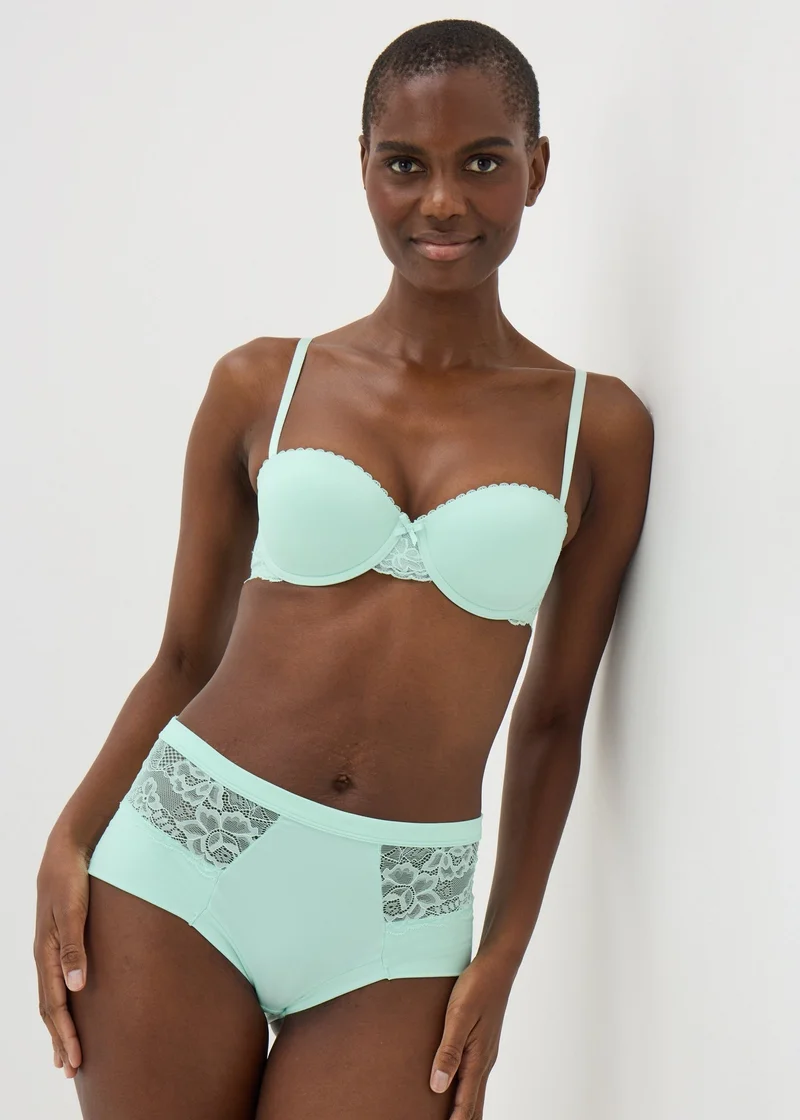 Matalan 3 Pack Multicolour Lace Midi Knickers