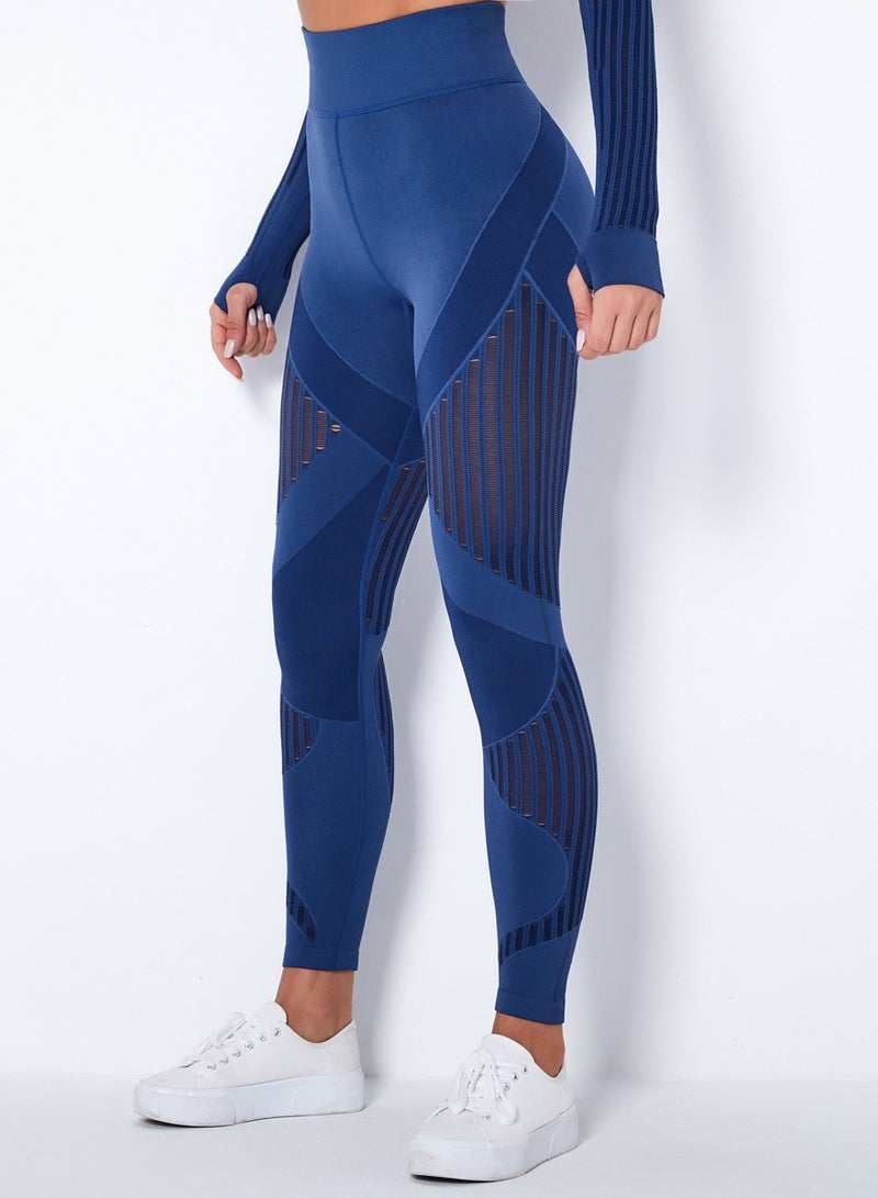 Loquat Yoga Tight Fitting Stretch Soft Pants Blue  - Image 2