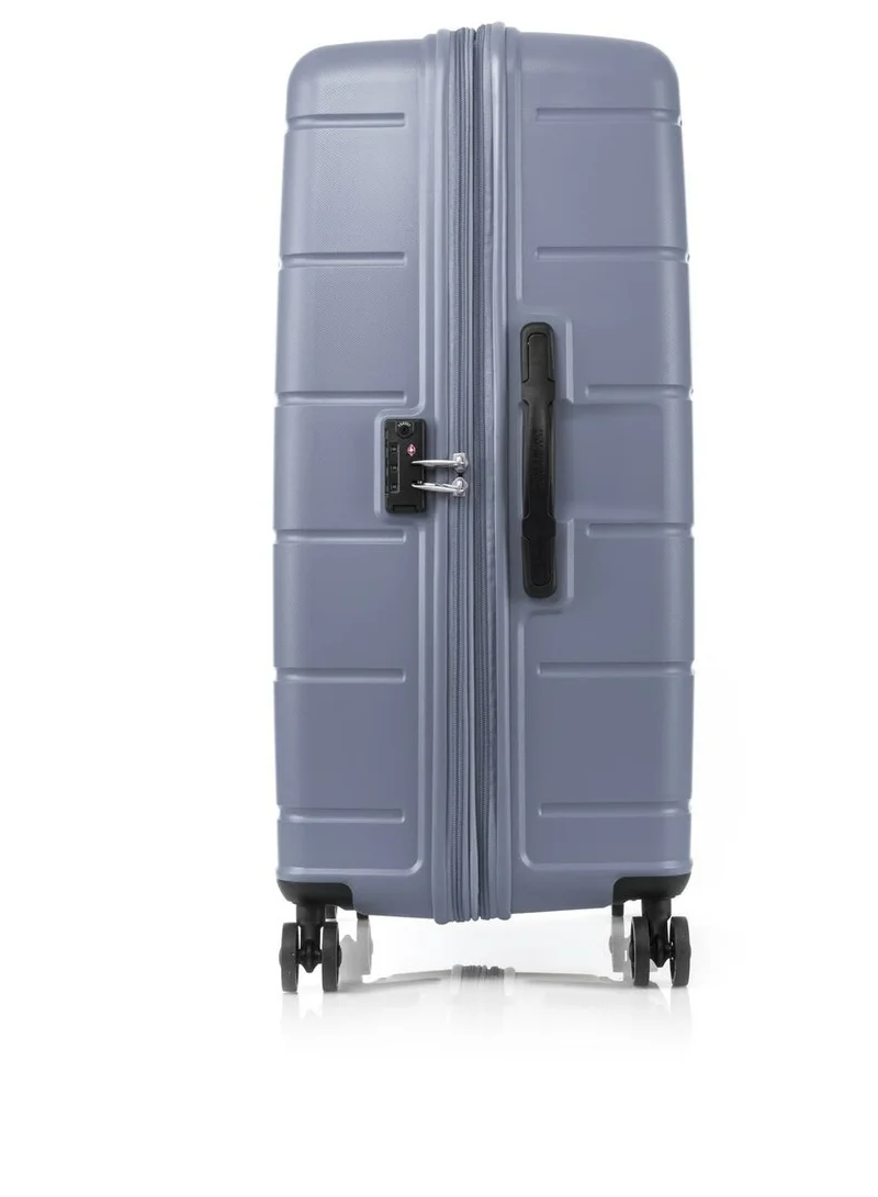 American Tourister  Hundo Suitcase, Check-In Size 81 cm / 30 inch, 4 Spinner Wheels, Hard Top, Polypropylene, Flinstone|Spacious Interior|DuoSaf™ Security Zipper|TSA Combination Lock|Expandable - 3 Years International Warranty  | Best Price UAE