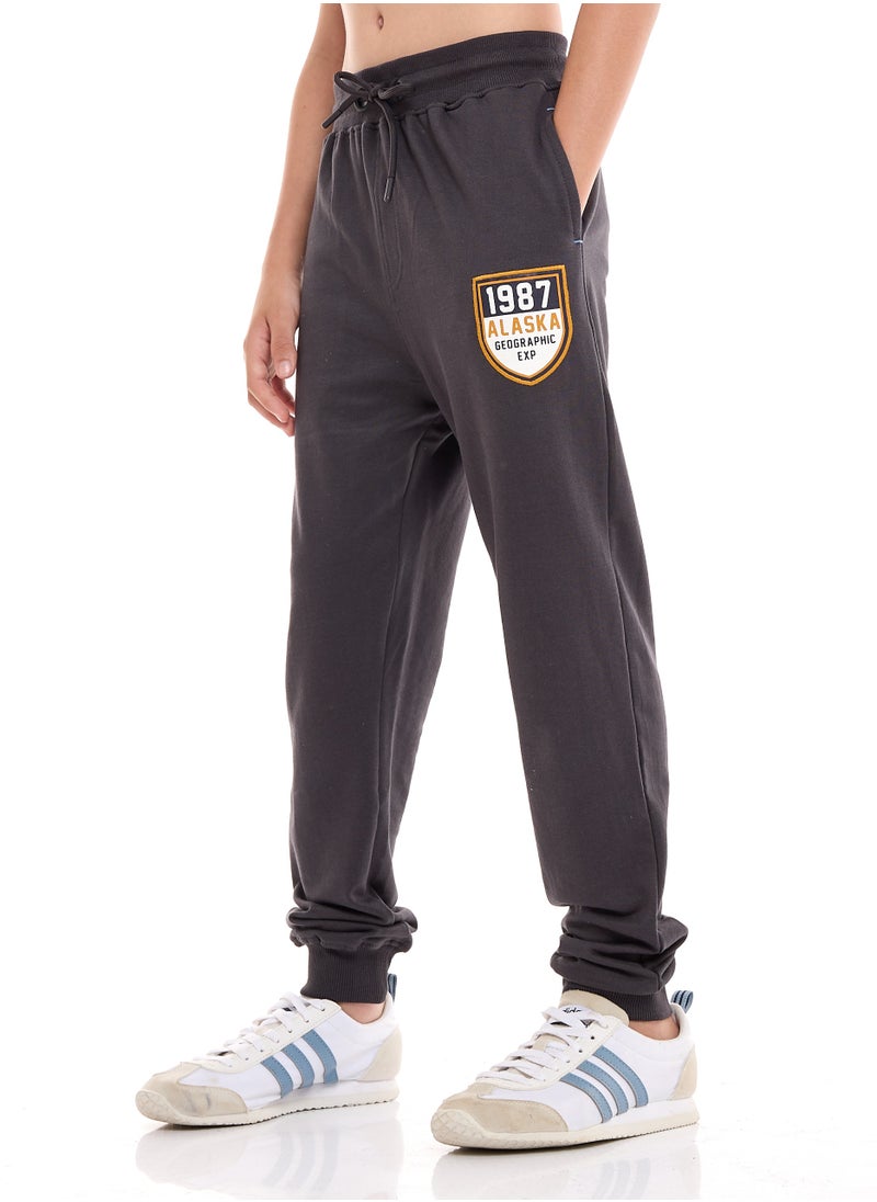 victor and jane Boys  2-Piece T-Shirt & Jogger Set - Blue - Grey  - Image 4