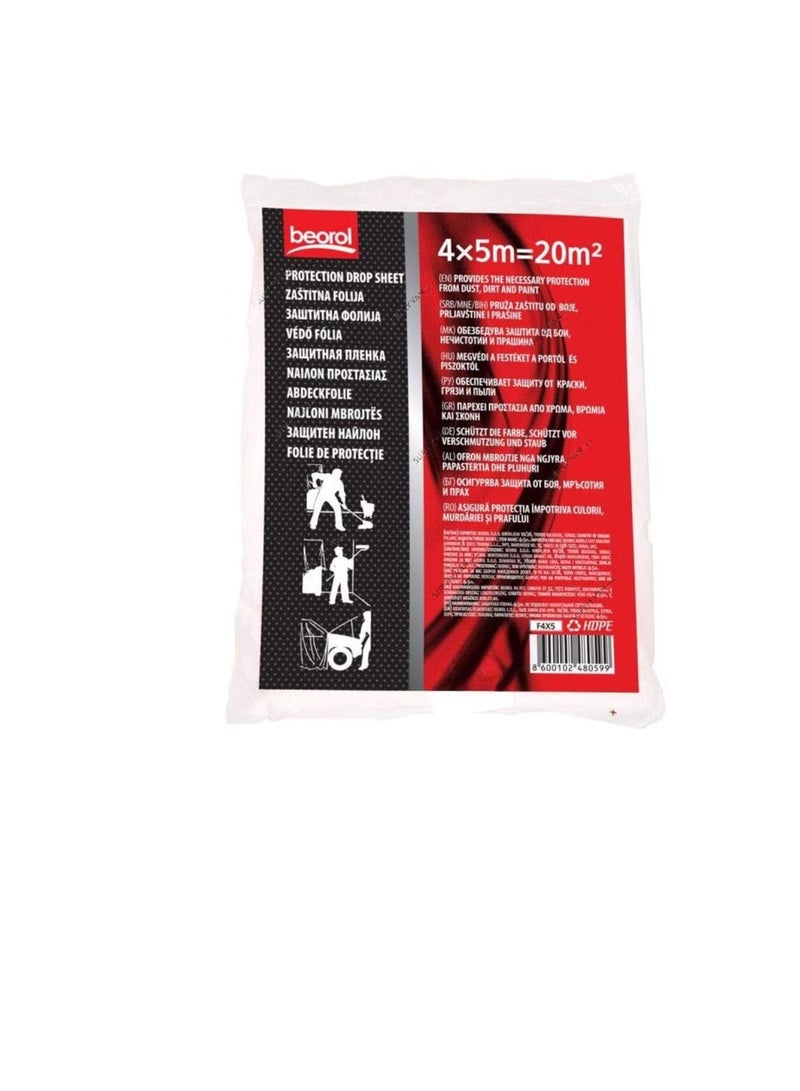 Beorol Drop Sheet 4 x 5Mtrs 6mic F4 x 5 - Image 1