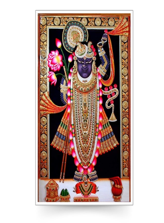 Masstone Lord Shrinathji Nathdwara Religious Paper Poster (Multicolour, 12x18 inch) - Image 1