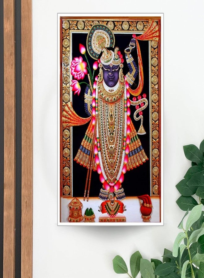 Masstone Lord Shrinathji Nathdwara Religious Paper Poster (Multicolour, 12x18 inch) - Image 3