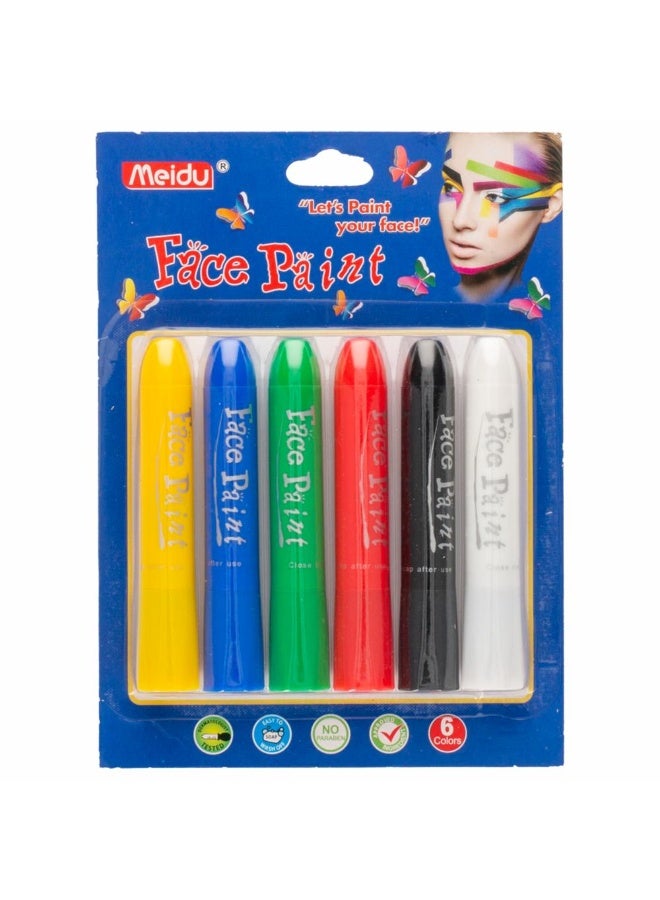 ألوان وجه – 6 ألوان قابلة للغسل ومختبرة جلدياً