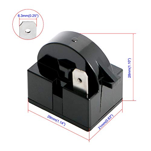 Aopin 1 Pin 22 Ohm Refrigerator PTC StarterStart Relay Compressor Starter Relay Replacement Part for Car Refrigerator Portable Freezer BeverageWineBeer Cooler AirConditioning Compressor 2 Pcs - Image 3