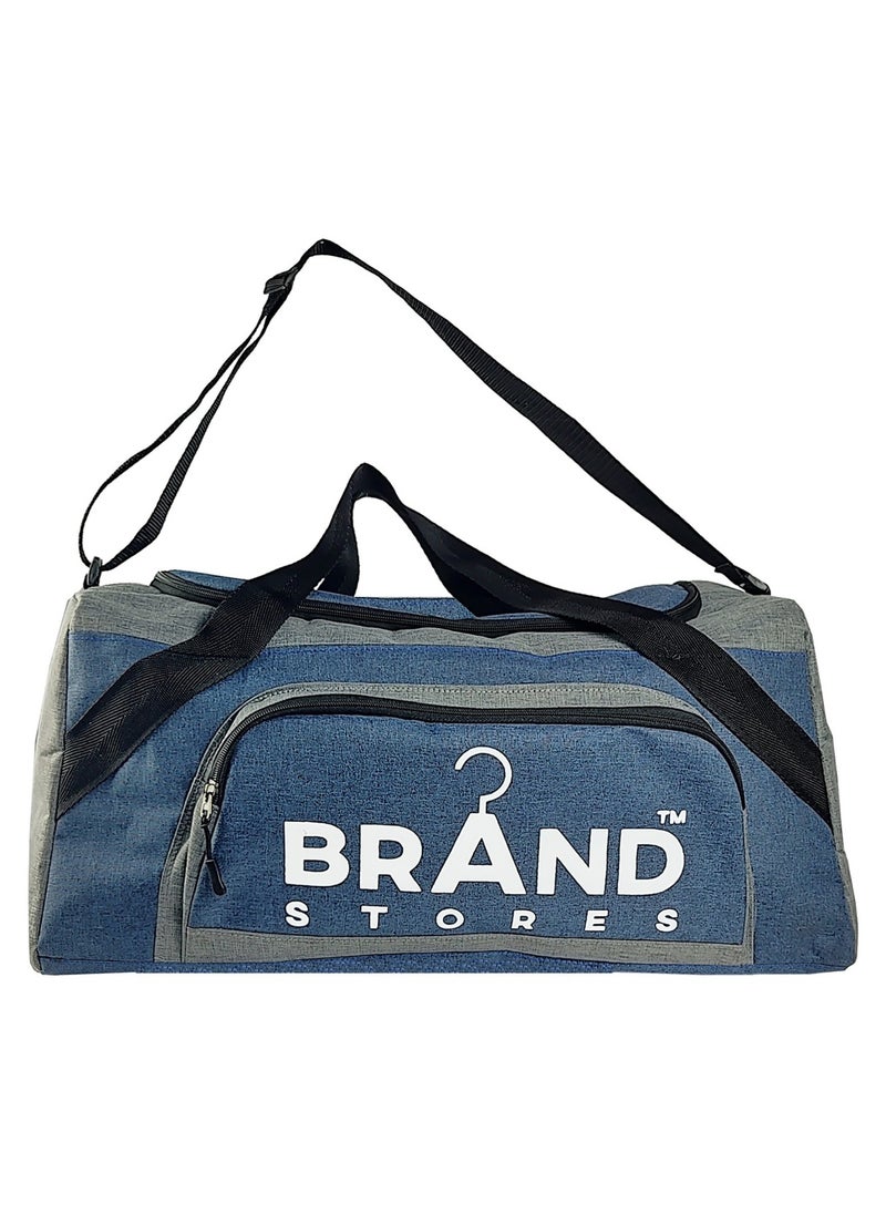 Brand Stores Travel Duffel Bag - Large Size 65 Cm-Navy & Grey  - Image 2