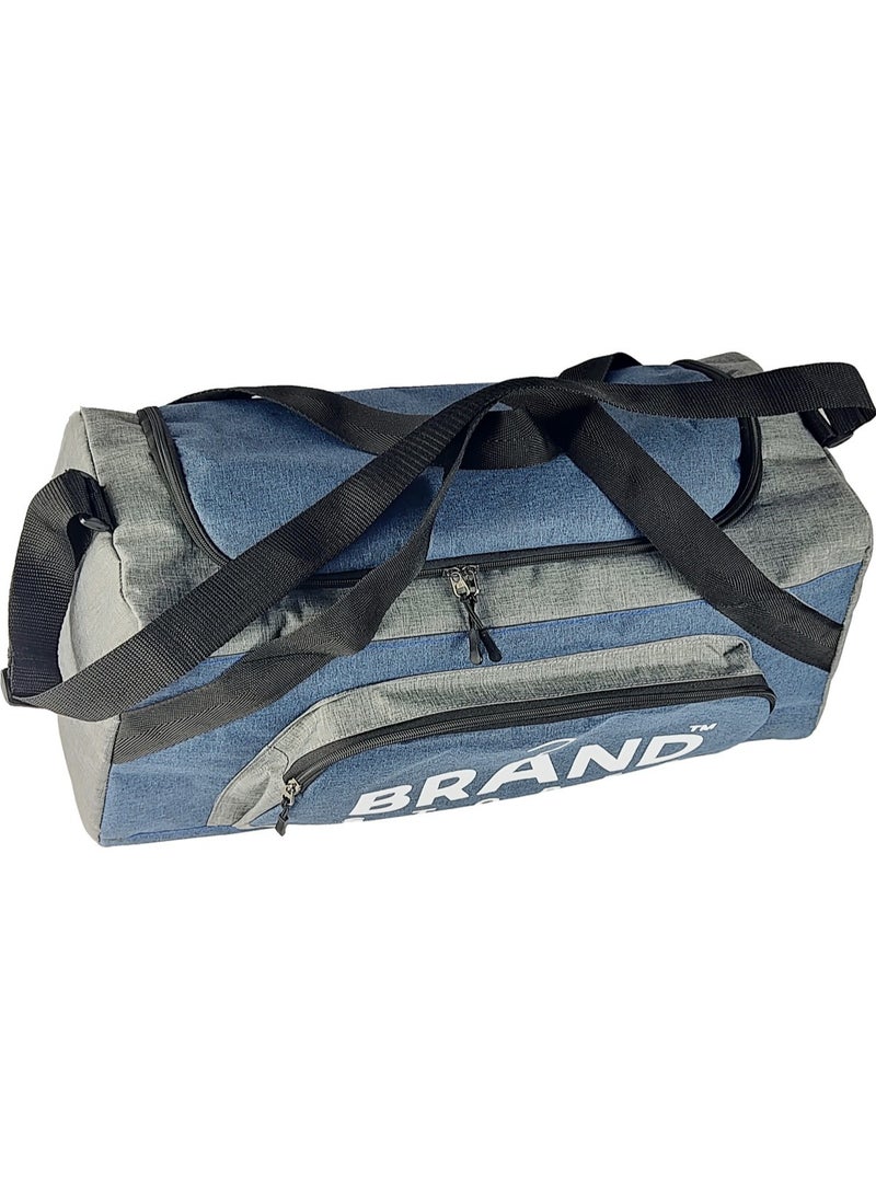 Brand Stores Travel Duffel Bag - Large Size 65 Cm-Navy & Grey  - Image 3