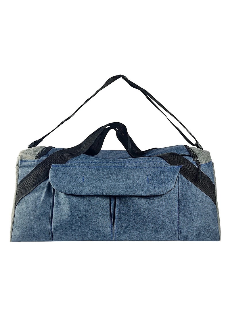 Brand Stores Travel Duffel Bag - Large Size 65 Cm-Navy & Grey  - Image 4