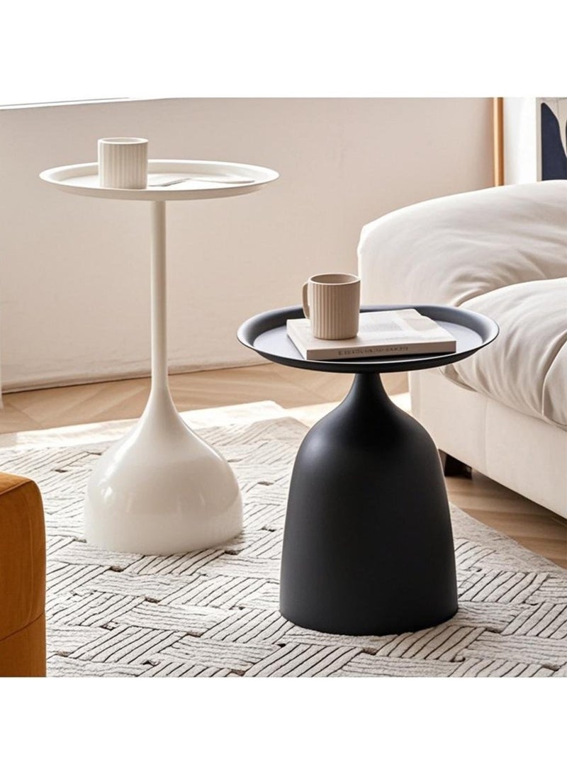 Leon Home Two-piece coffee table, Nordic sofa side table, decorate small space living room bedroom terrace retro metal side table, metal wrought iron outdoor round table - Image 1