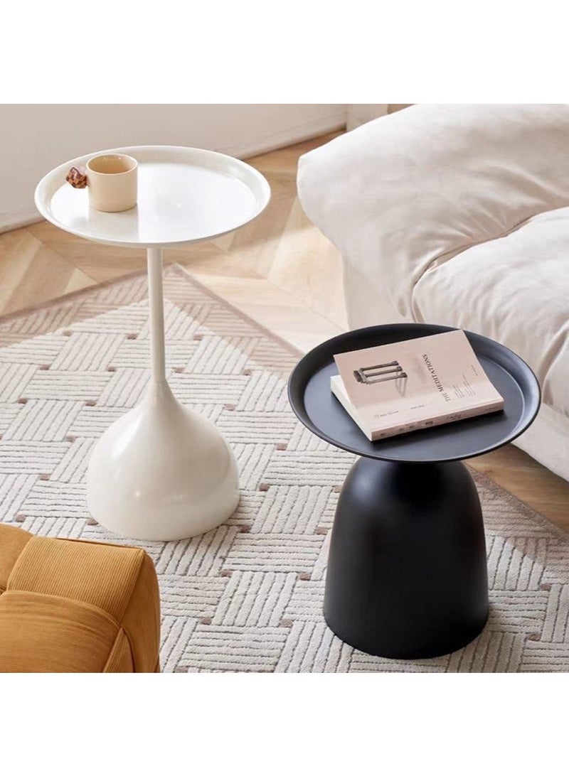 Leon Home Two-piece coffee table, Nordic sofa side table, decorate small space living room bedroom terrace retro metal side table, metal wrought iron outdoor round table - Image 2